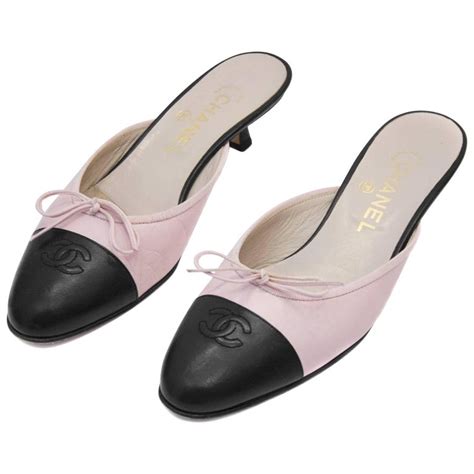 pink chanel mules